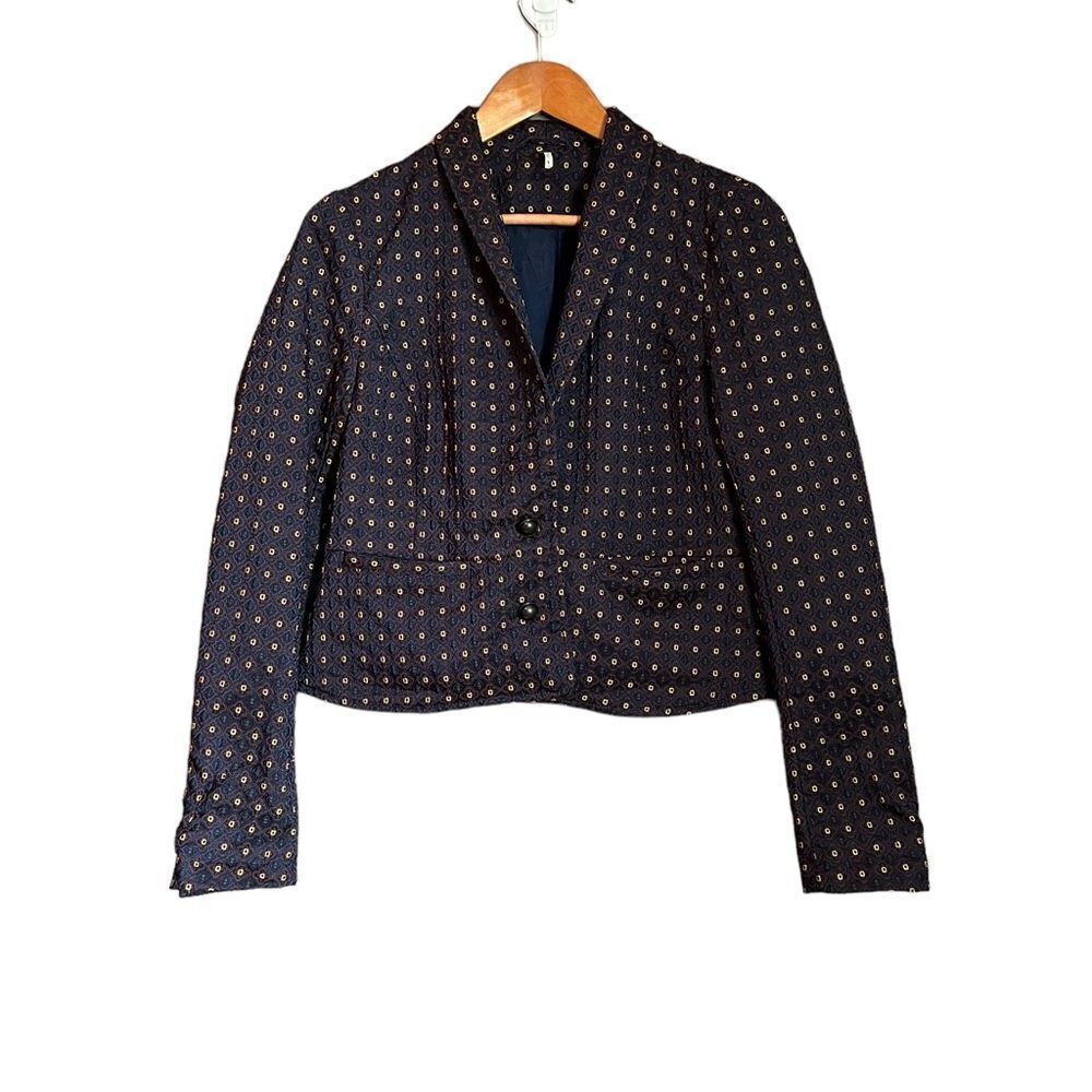 Free People shrunken jacquard blazer. size small